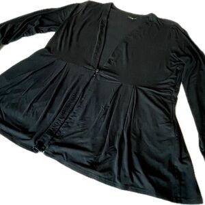 J Jill ~ Size L ~ WearEver One Button Peplum cardigan with Pockets